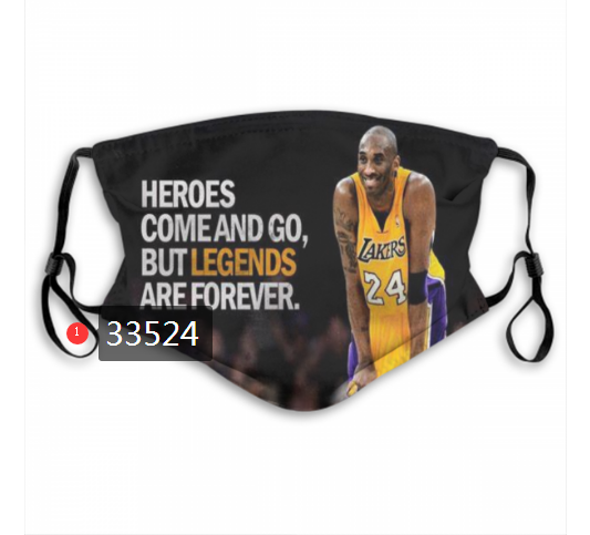 2021 NBA Los Angeles Lakers #24 kobe bryant 33524 Dust mask with filter